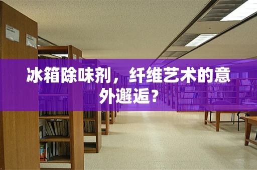 冰箱除味剂，纤维艺术的意外邂逅？